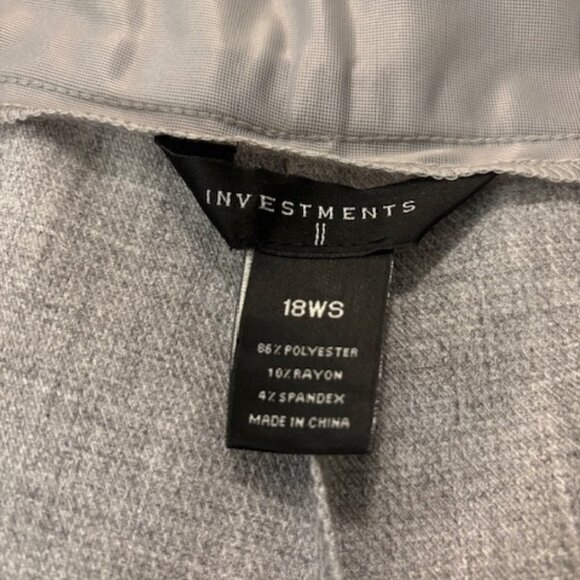 MOVING SALE- NWTInvestments Secret Support Gray Straight Leg Pull-on 18WSHORT - Picture 8 of 8